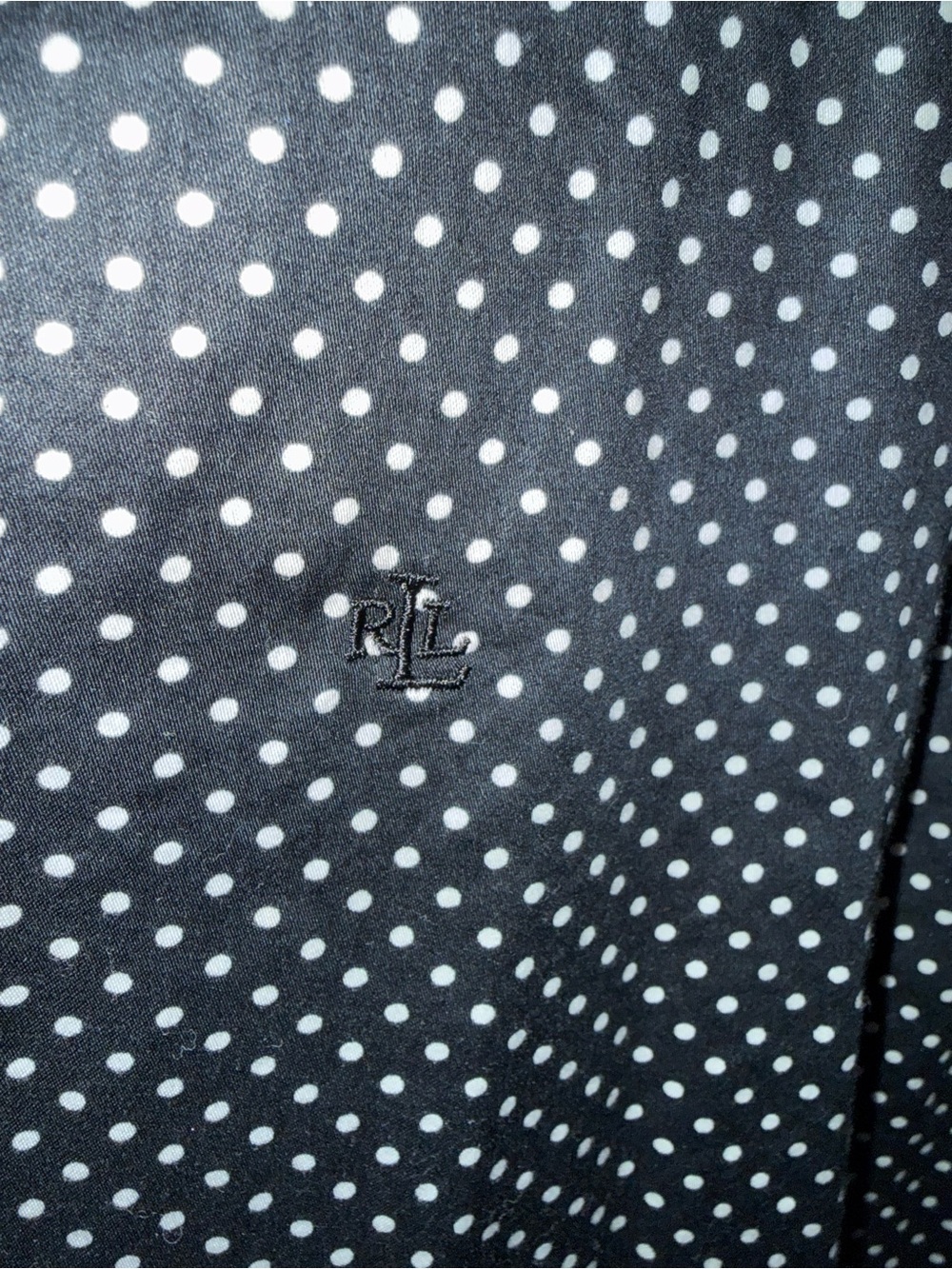 Ralph Lauren Black and White Polka Dot Button-Up Blouse - Picture 3 of 5